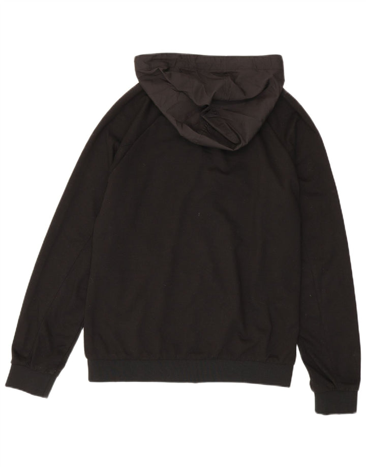 Zara Mens Hooded Bomber Jacket UK 38 Médio Preto Colourblock Poliéster