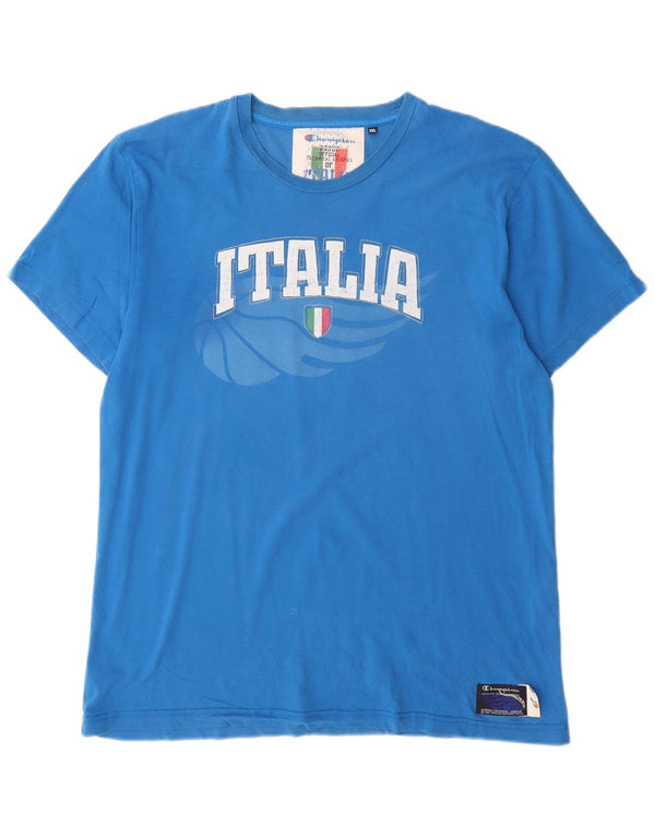 Camiseta Champion Mens Italia Graphic Top 2XL Azul