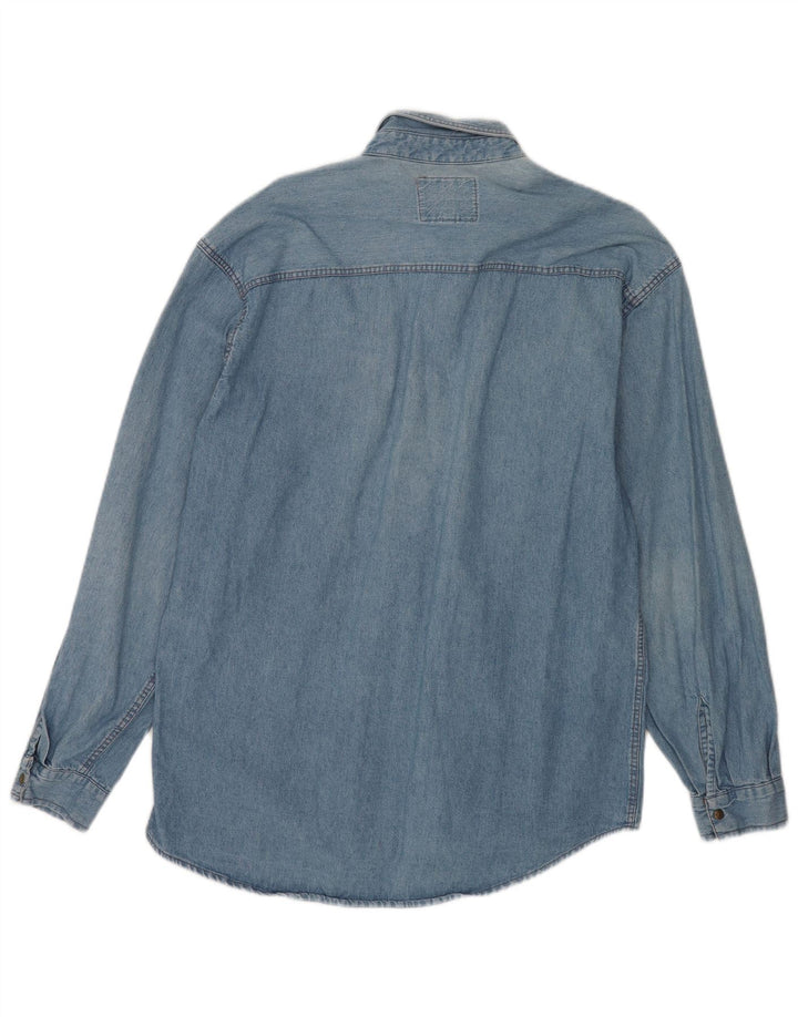 Camisa jeans masculina Carrera grande azul