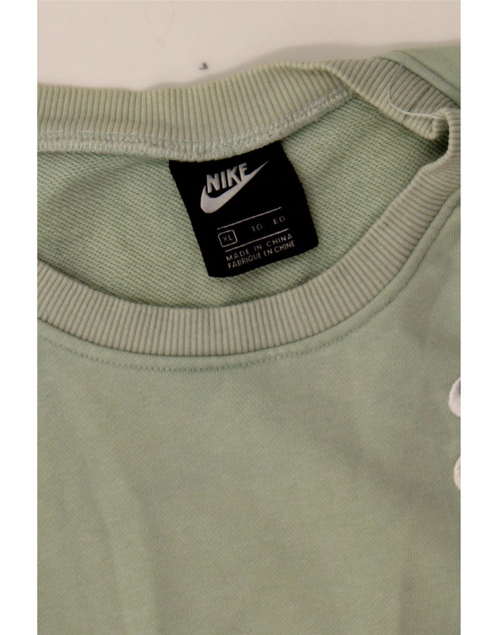 NIKE Womens Sweatshirt Jumper UK 18 XL Green Cotton Vintage Nike and Second-Hand Nike from Messina Hembry 