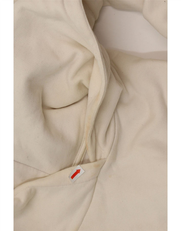 Suéter feminino com capuz grande gráfico HUGO BOSS Reino Unido 10 pequeno off white