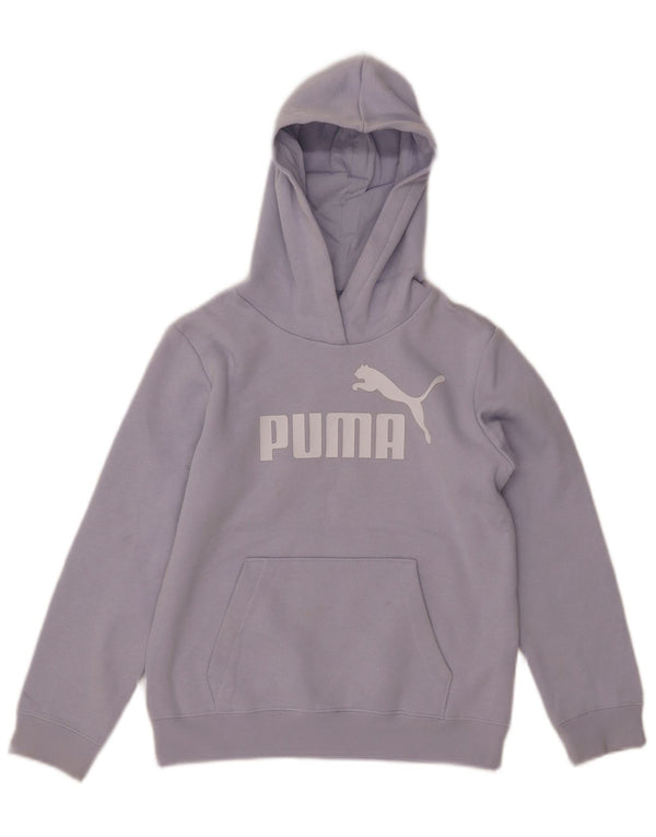 Jumper com capuz gráfico feminino PUMA 9-10 anos algodão roxo