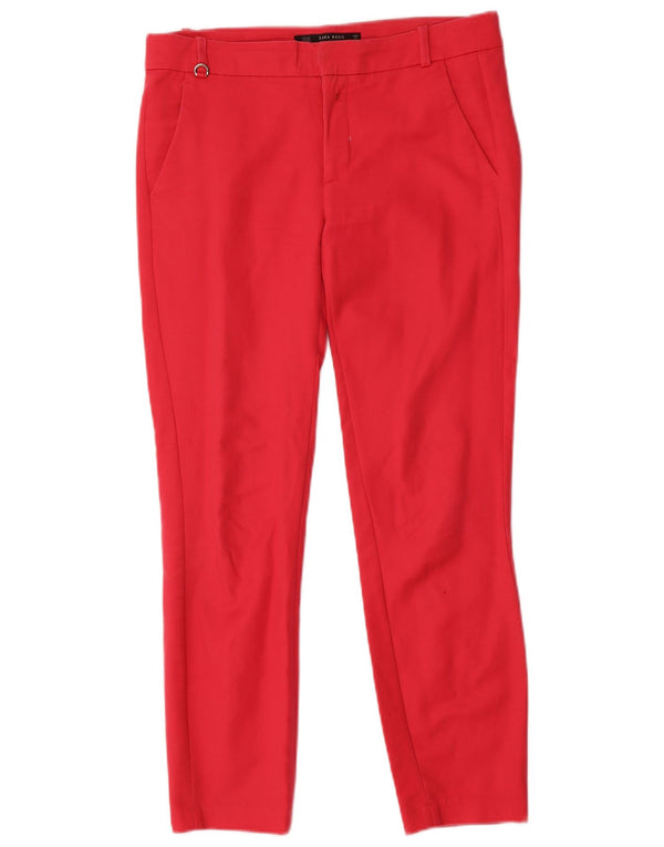 Zara Calça Chino Feminina Slim EU 34 2XS W24 L27 Algodão Rosa