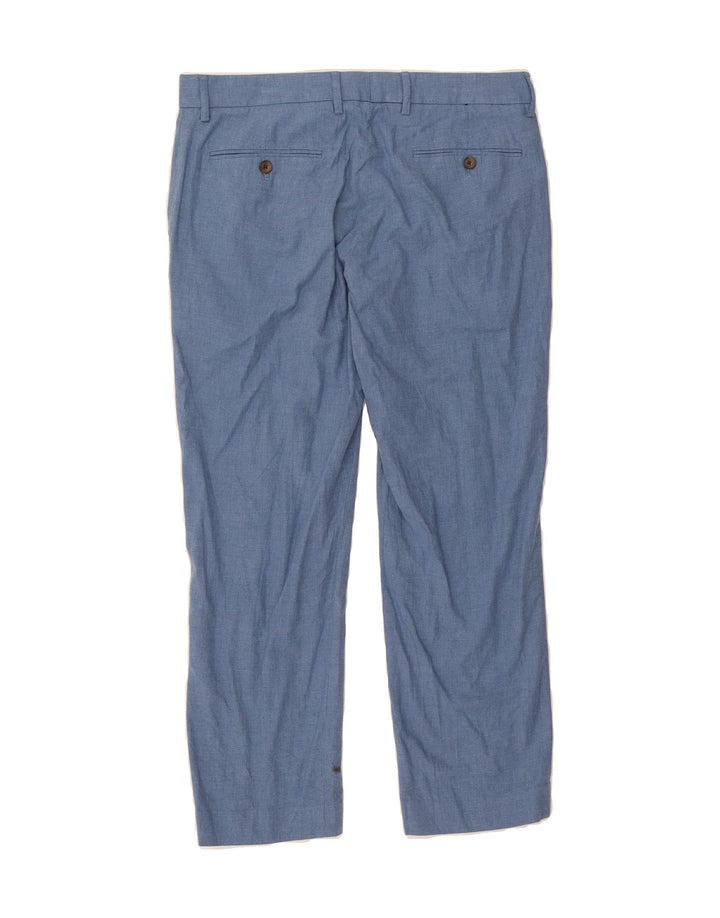 J. CREW Mens Tapered Chino Trousers W32 L27 Blue Cotton Vintage J. Crew and Second-Hand J. Crew from Messina Hembry 