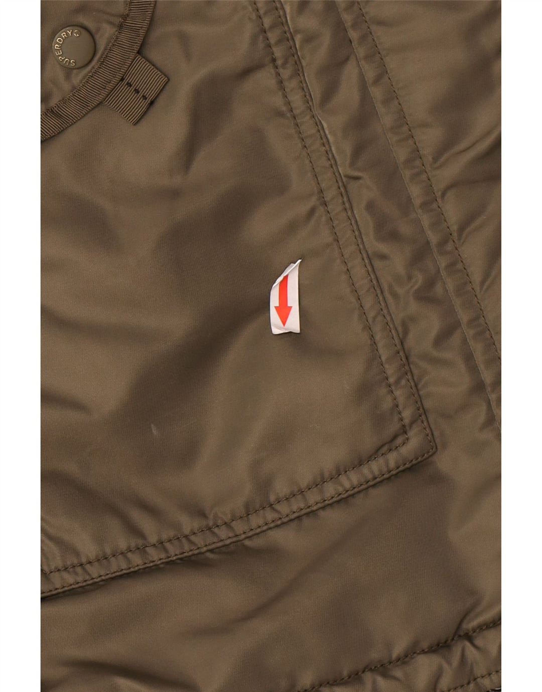 Jaqueta Parka com capuz feminina Superdry UK 10 poliéster verde pequeno