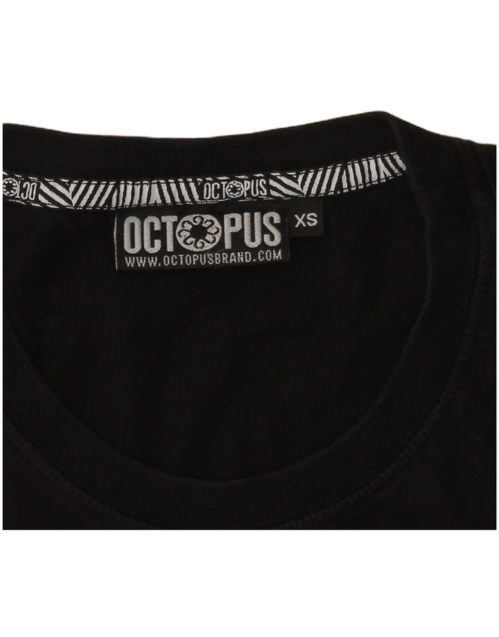 Camiseta gráfica masculina Octopus Top XS preto geométrico