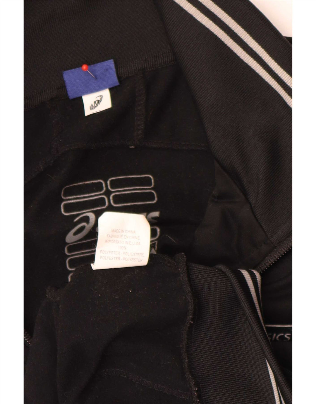 Asics masculino regular fit agasalho top jaqueta médio preto colorblock esportes