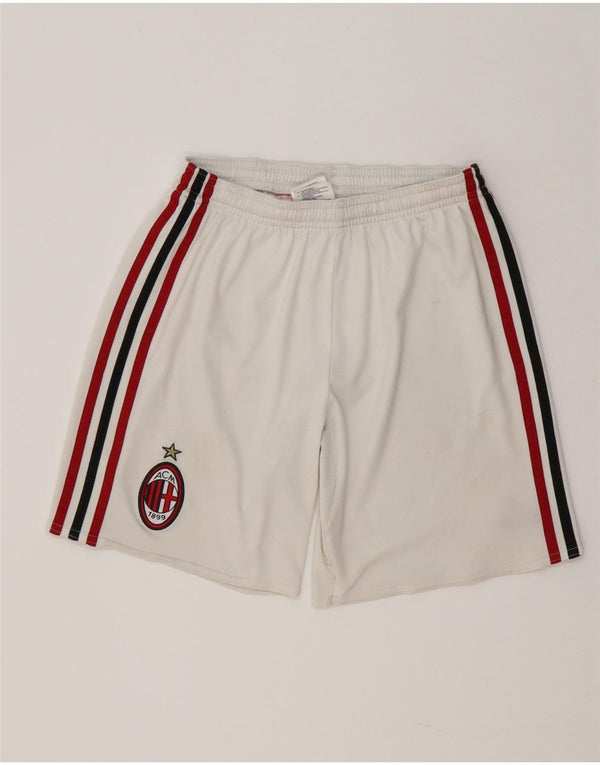 Shorts esportivos Nike Boys AC Milan 11-12 anos poliéster branco