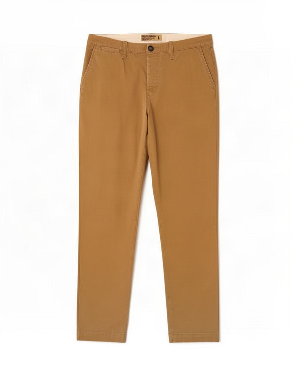 Calça Chino Superdry Masculina Reta Grande W34 L32 Algodão Bege