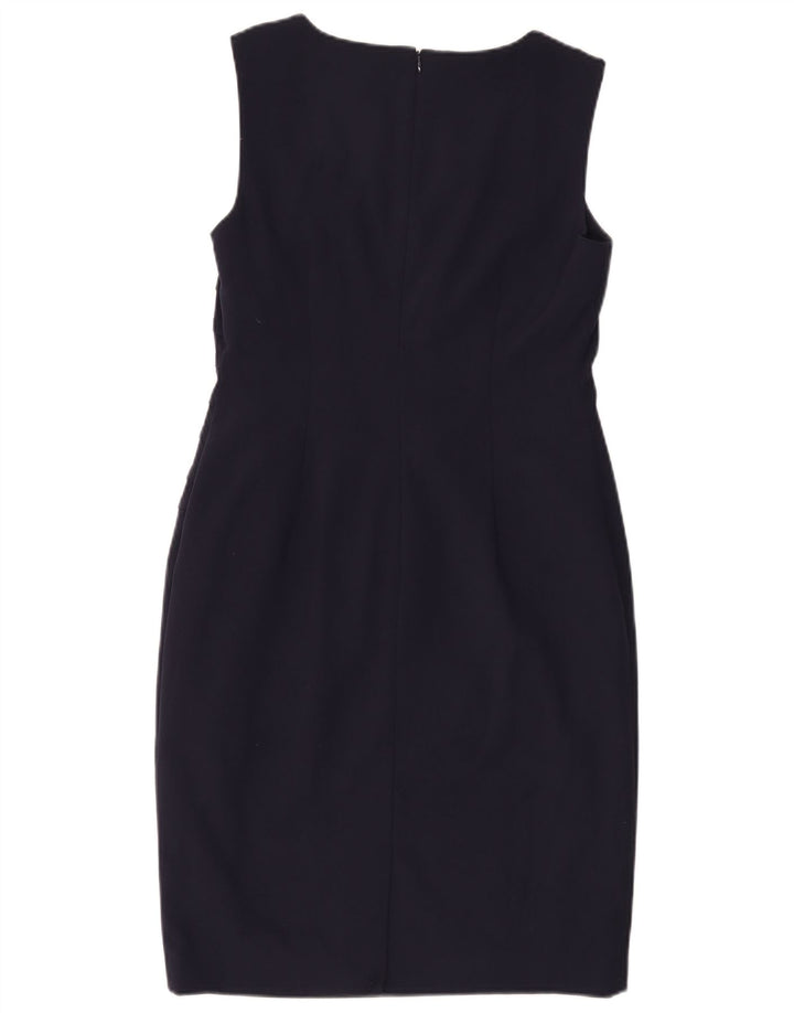 Vestido feminino Calvin Klein sem mangas com bainha US 8 médio azul marinho poliéster