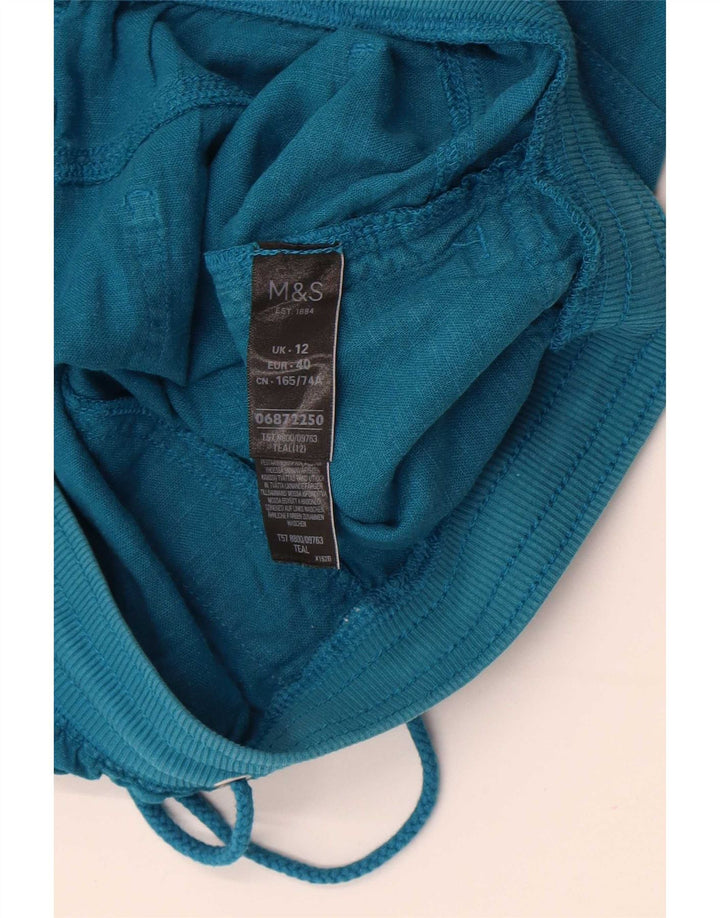 Saia reta feminina Marks & Spencer Reino Unido 12 médio W30 linho azul