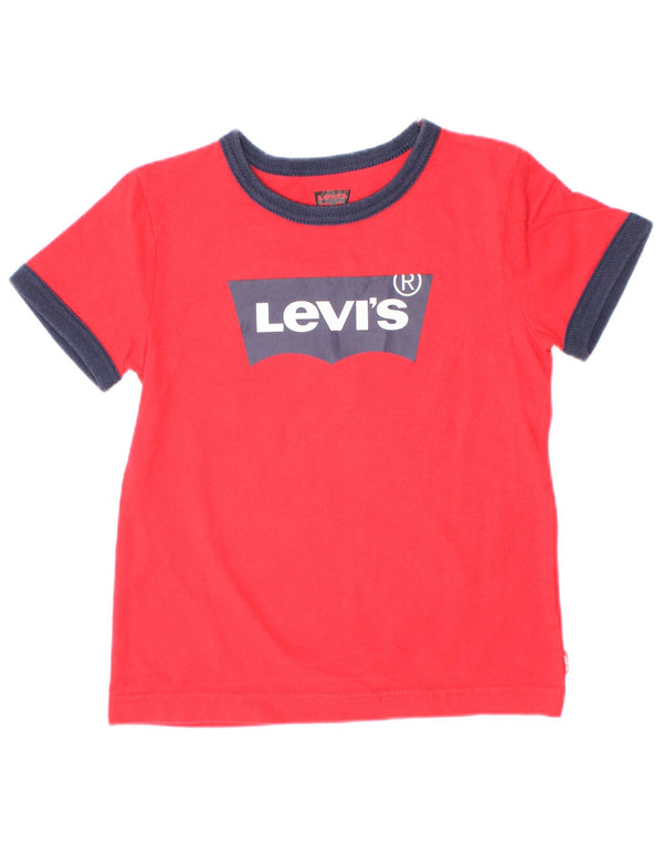 Camiseta Levi's Boys Graphic 3-4 Anos Vermelho Colorblock