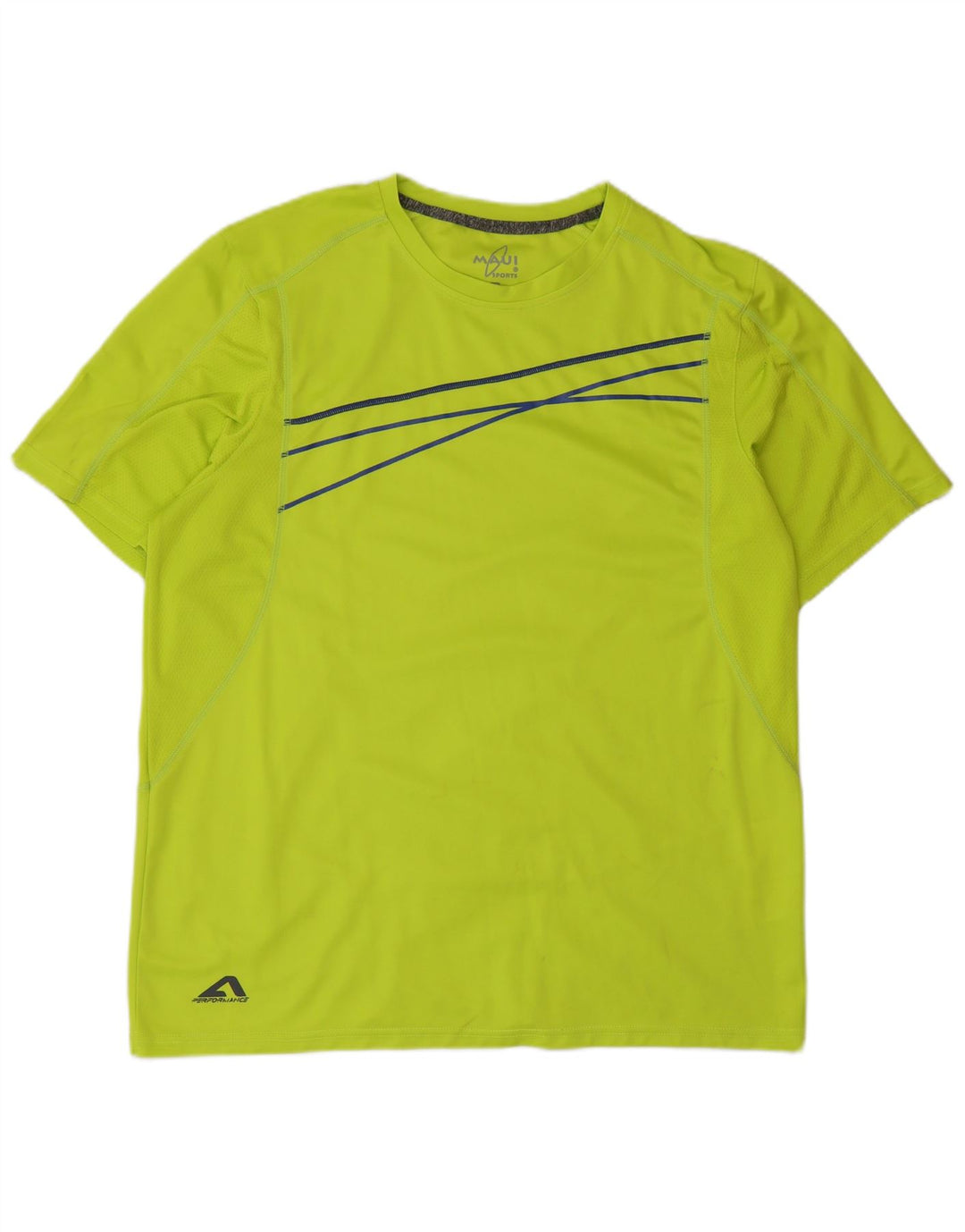 Camiseta masculina Maui Maui Top XL poliéster listrado verde