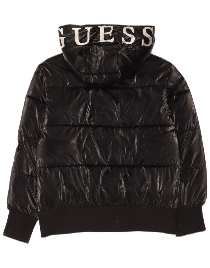 Casaco acolchoado com capuz Guess Girls 13-14 anos poliuretano preto