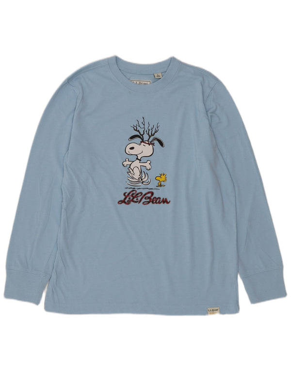 L.L.Bean Boys Peanuts Graphic Top manga comprida 14-15 anos grande azul