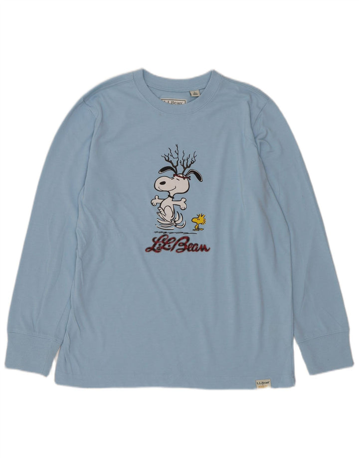 L.L.Bean Boys Peanuts Graphic Top manga comprida 14-15 anos grande azul