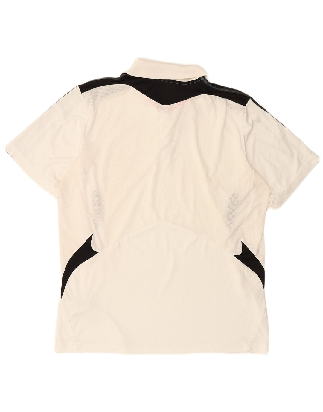 ADIDAS Mens Climacool Polo Shirt XL Branco Colourblock Poliéster