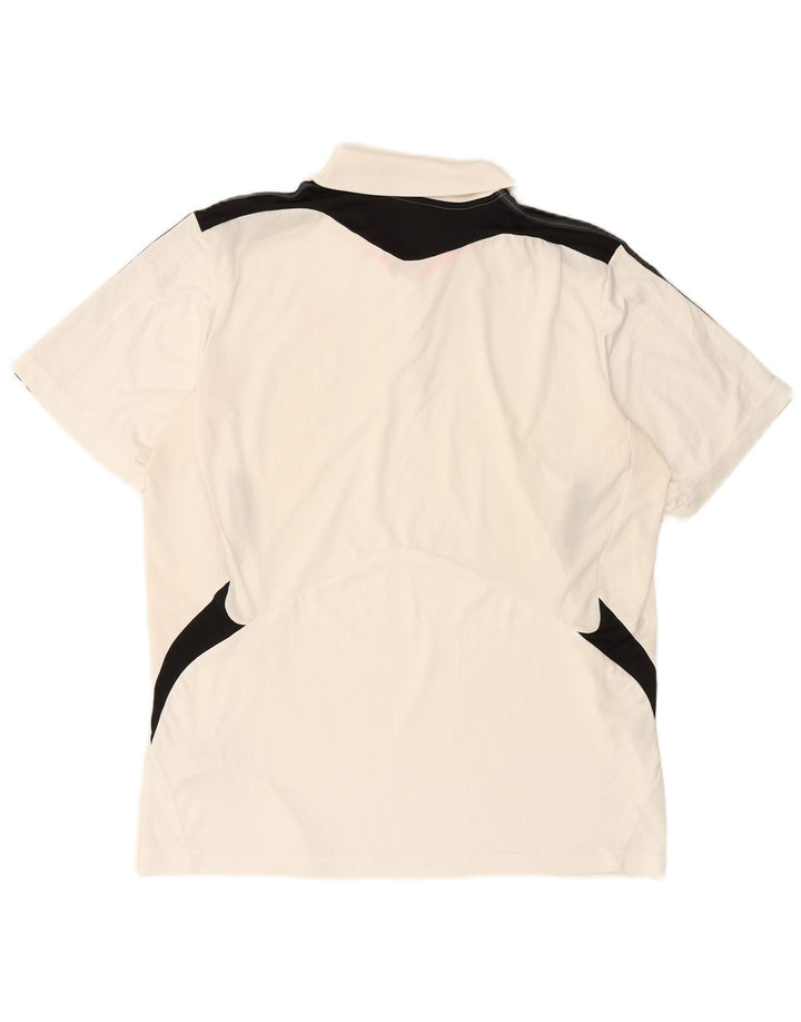 ADIDAS Mens Climacool Polo Shirt XL Branco Colourblock Poliéster