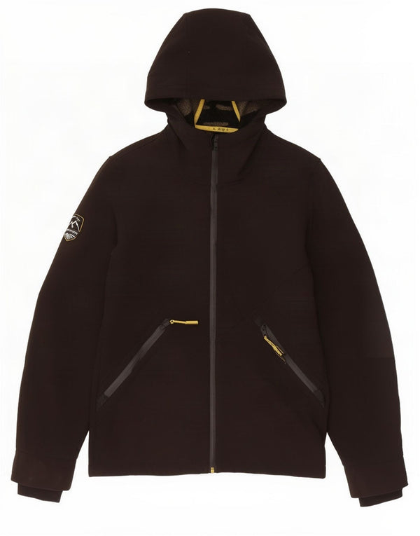 Jaqueta corta-vento masculina Superdry com capuz Reino Unido 36 poliéster preto pequeno