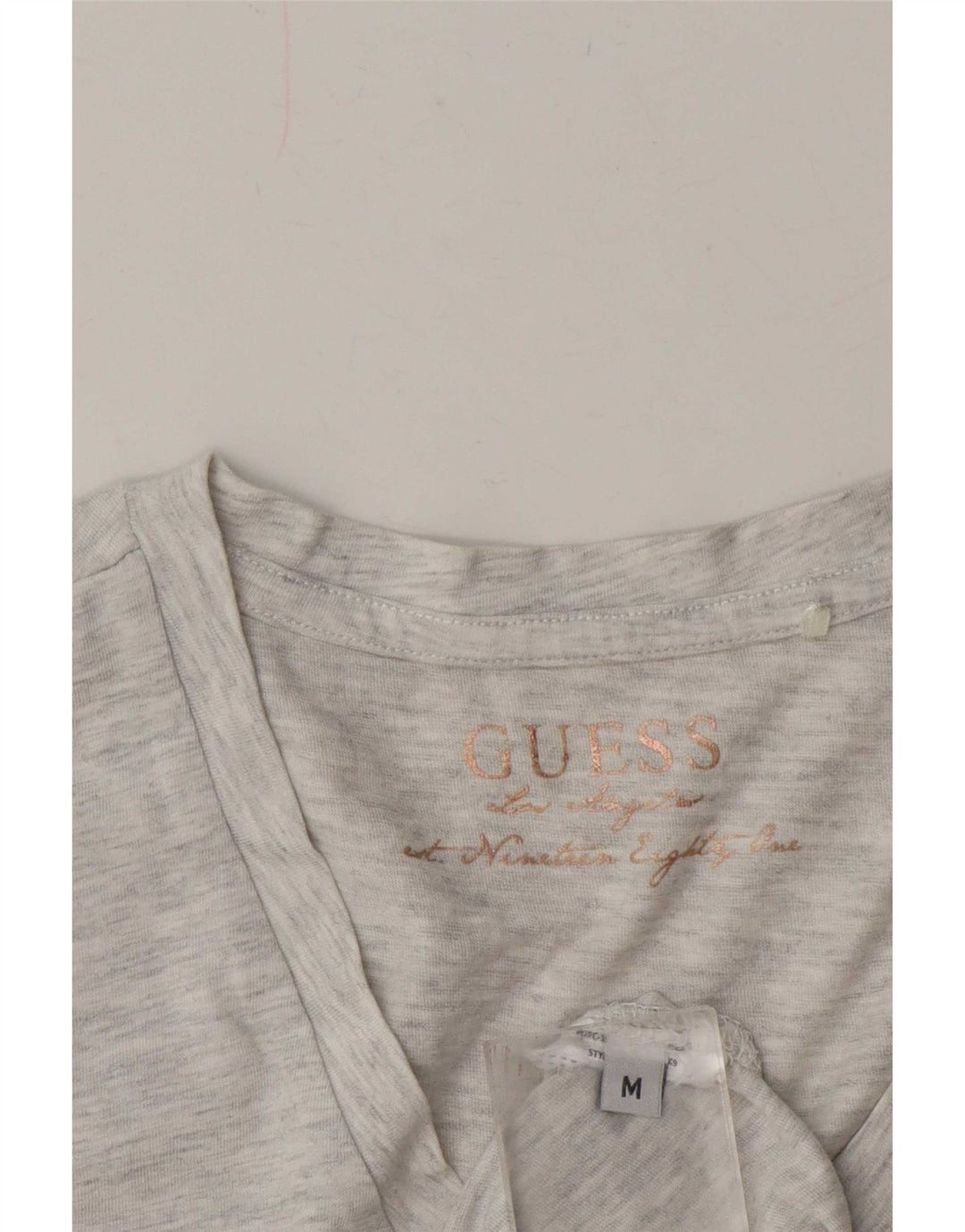 Camiseta feminina Guess com estampa gráfica UK 14 cinza médio manchado