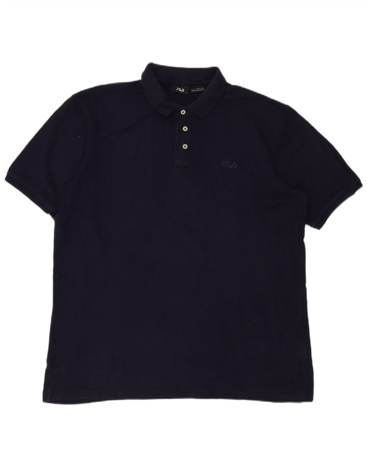 Camisa polo masculina Fila 2XL algodão azul marinho
