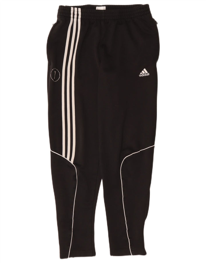 Adidas masculino climalite calças de treino joggers grande poliéster preto