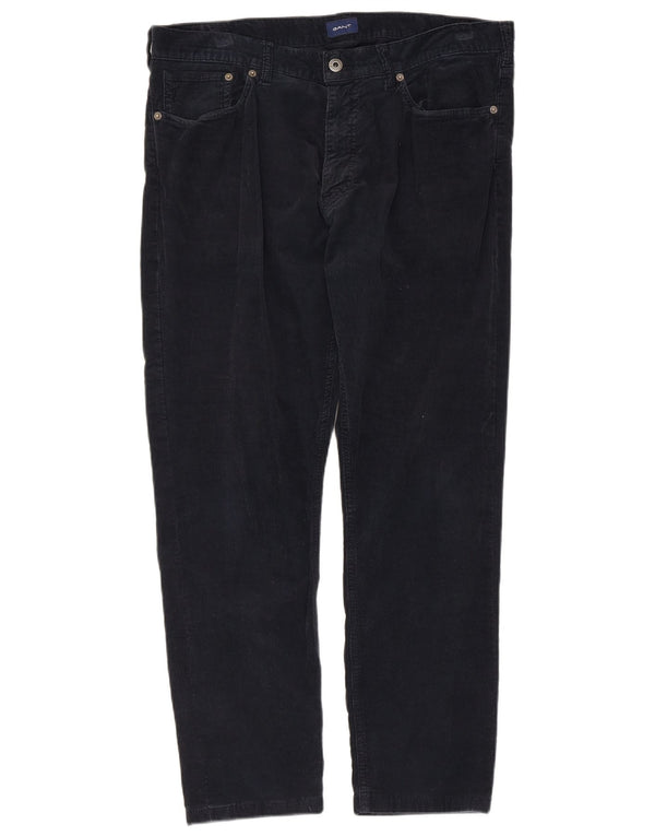 Calça masculina Gant de veludo cotelê slim fit W34 L28 algodão azul marinho