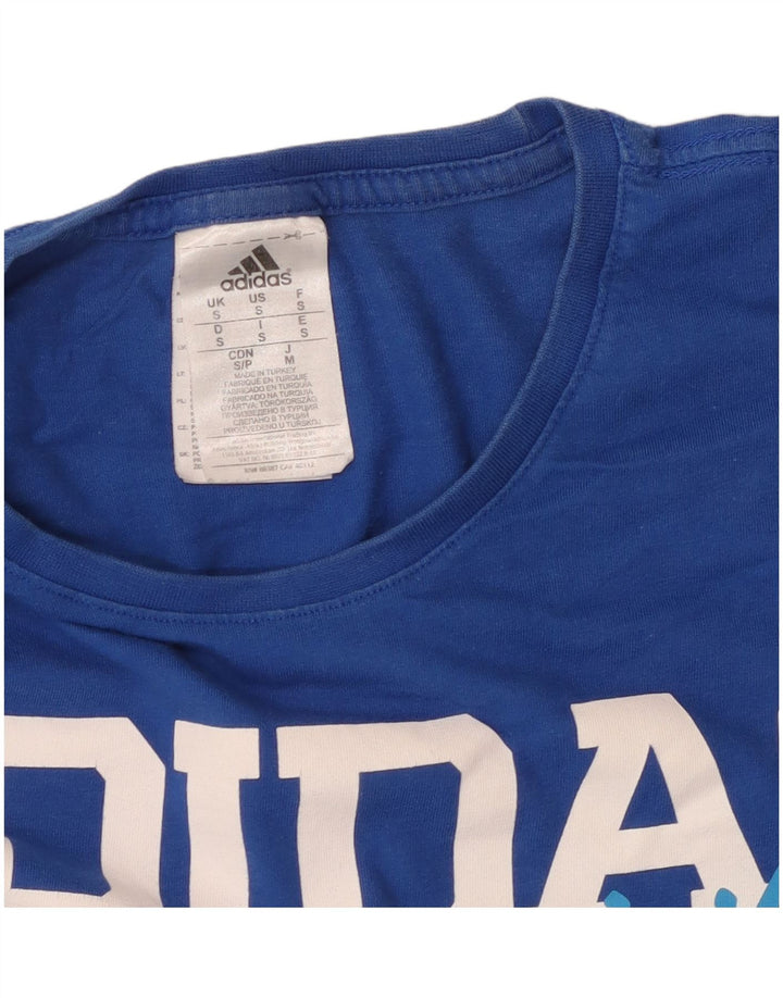 Camiseta Adidas Masculina Graphic Top Pequeno Algodão Azul