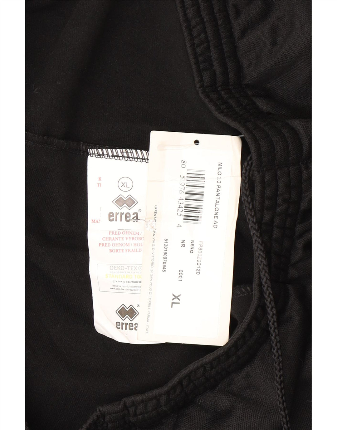 Calça de treino masculina Errea Joggers XL poliéster preto