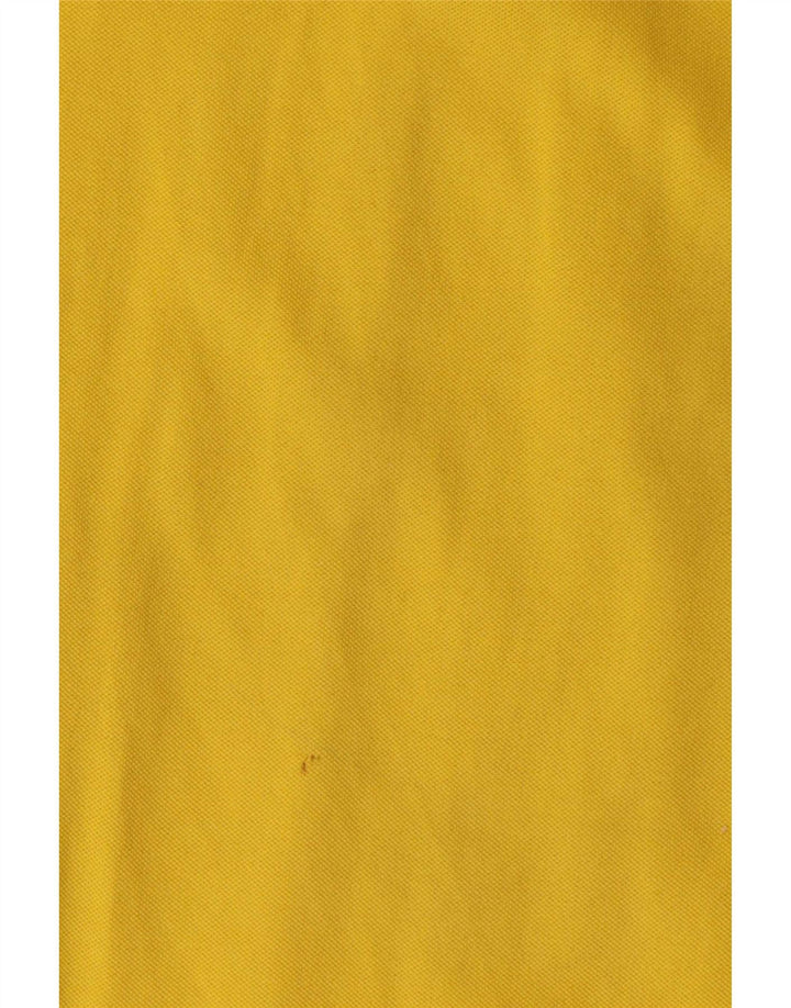 Camisa polo masculina K-Way algodão listrado amarelo médio