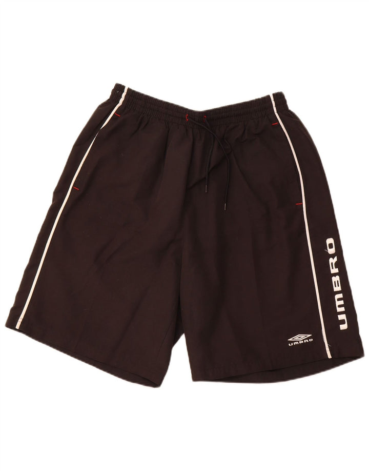 Shorts esportivos gráficos masculinos UMBRO XL poliéster preto