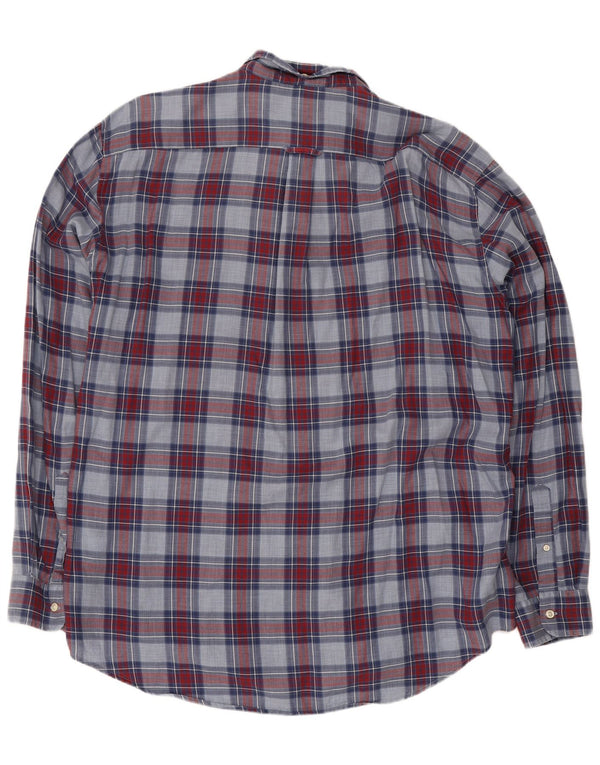 Camisa masculina Gant XL azul marinho xadrez algodão