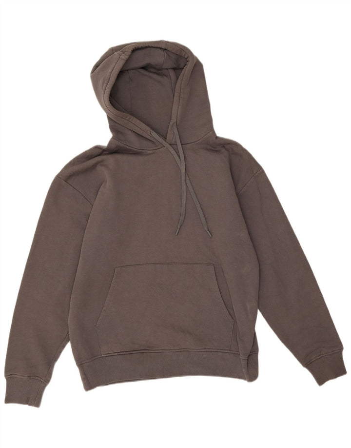 Zara Mens Hoodie Jumper Médio Algodão Cinza