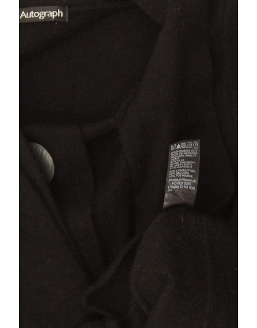 Suéter feminino Marks & Spencer Autograph Cardigan Reino Unido 10 pequeno preto