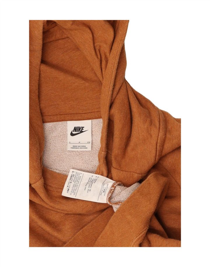 NIKE Womens Oversized Hoodie Jumper UK 10 Small Brown Cotton Vintage Nike and Second-Hand Nike from Messina Hembry 