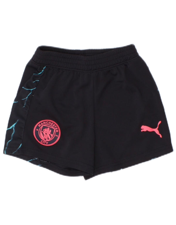 Shorts esportivos gráficos Puma Boys Manchester City 2-3 anos preto poliéster