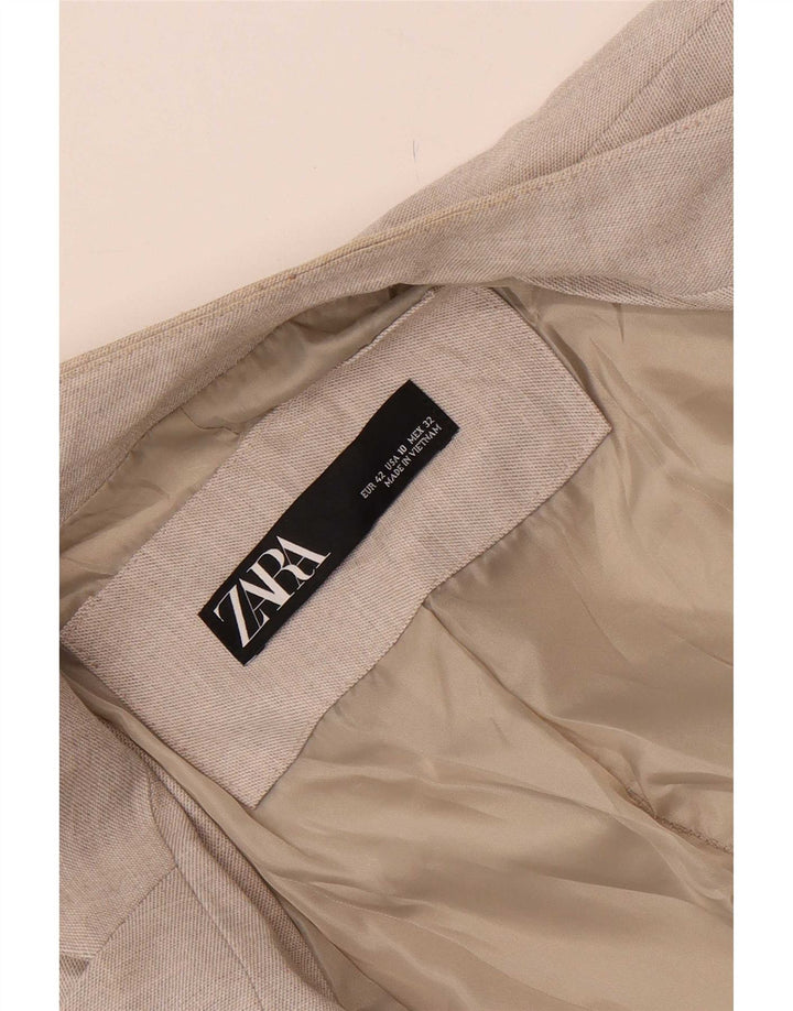 Jaqueta blazer feminina Zara com 1 botão EU 42 grande cinza