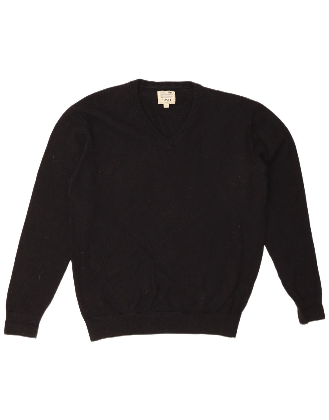 MARLBORO CLASSICS Suéter masculino com decote em V XL lã preta