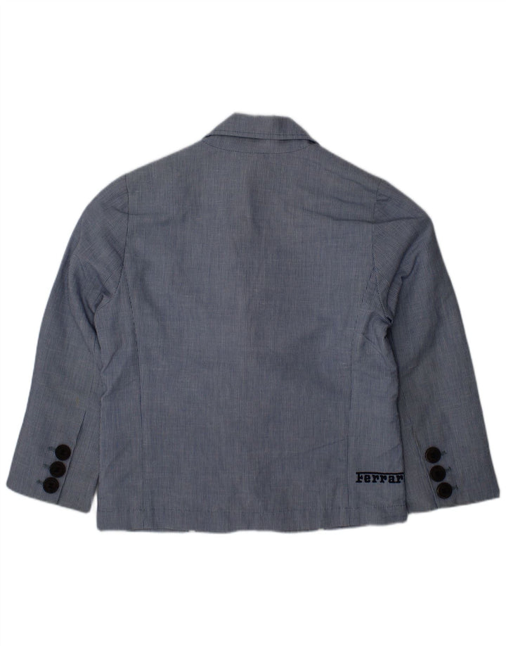 Jaqueta Blazer Ferrari Boys 2 Botões 3-4 Anos Listrado Azul