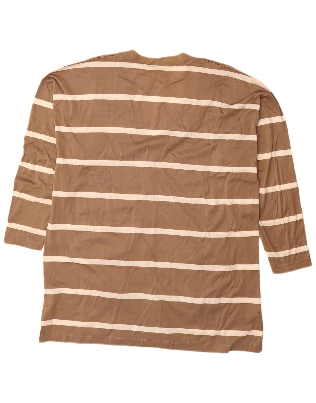 PIERRE CARDIN Suéter cardigã feminino longline IT 44 listrado marrom médio