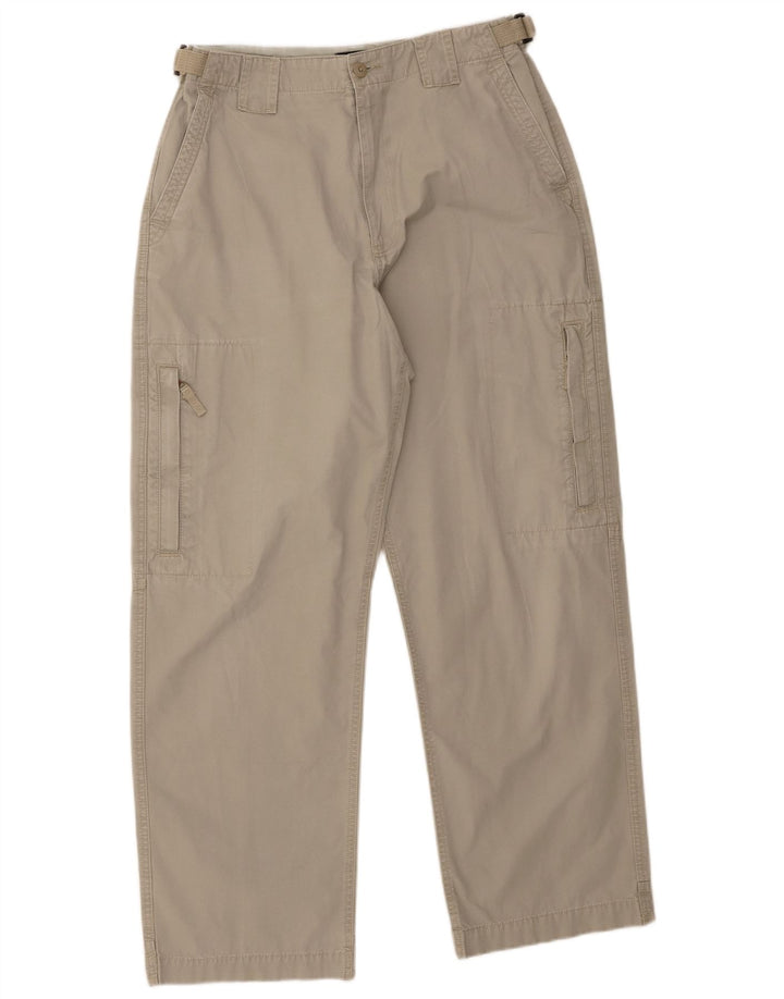 Calça cargo masculina Marks & Spencer Blue Harbor Tapered W34 L31 cinza