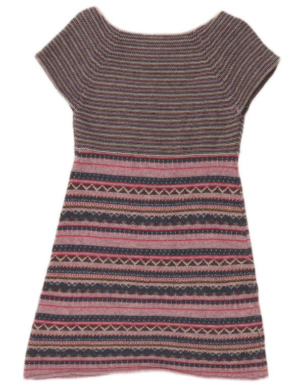 Vestido jumper feminino White Stuff UK 8 pequeno listrado multicolorido