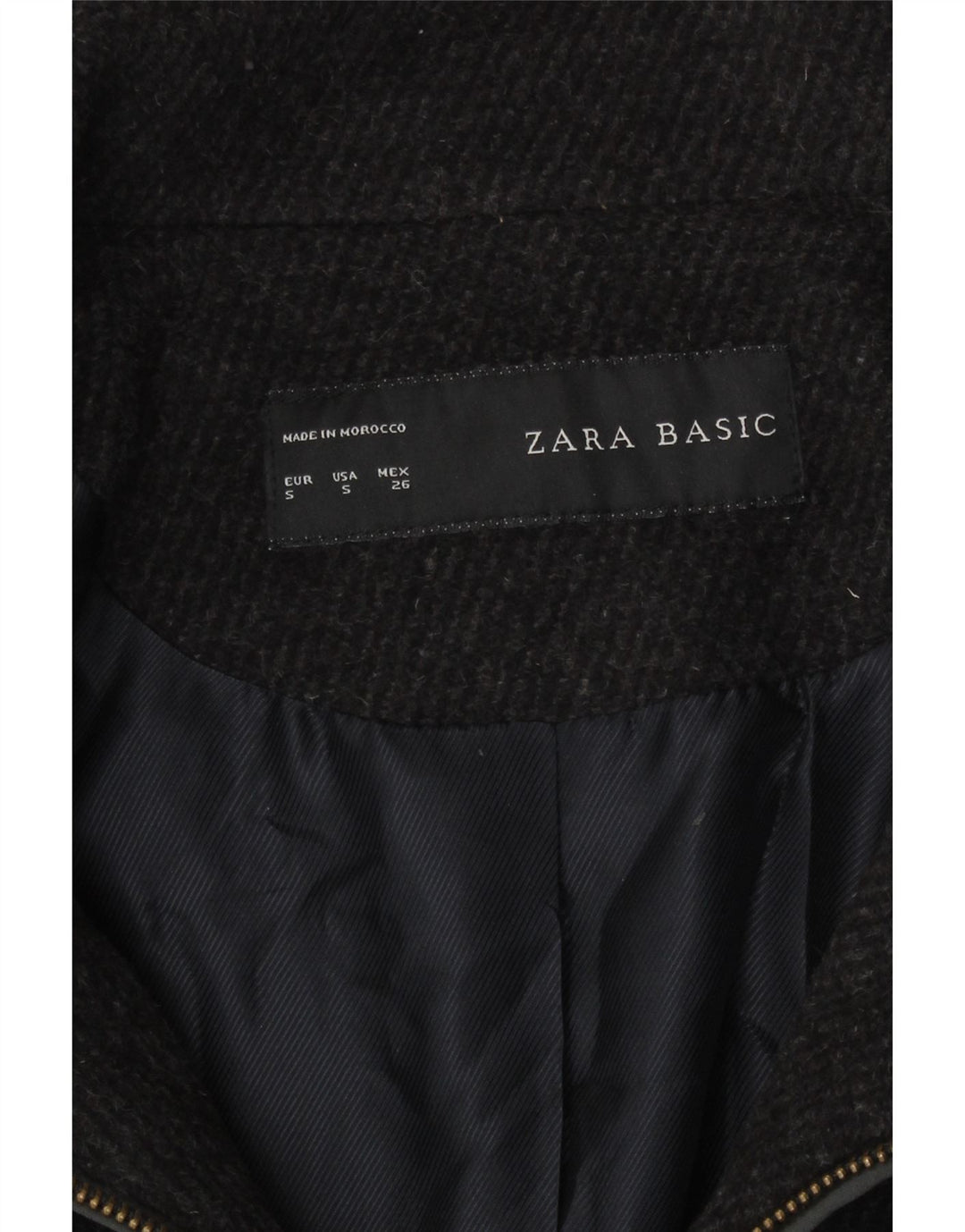 Sobretudo feminino Zara UK 10 pequeno cinza
