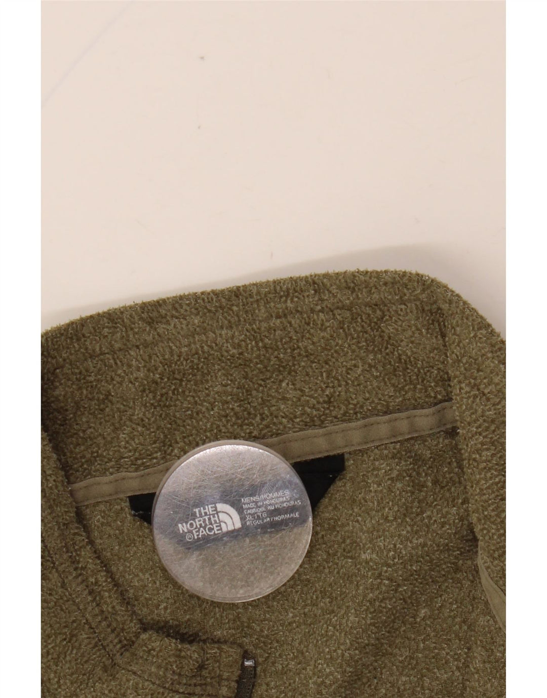 THE NORTH FACE Suéter masculino de lã com zíper e gola XL Caqui