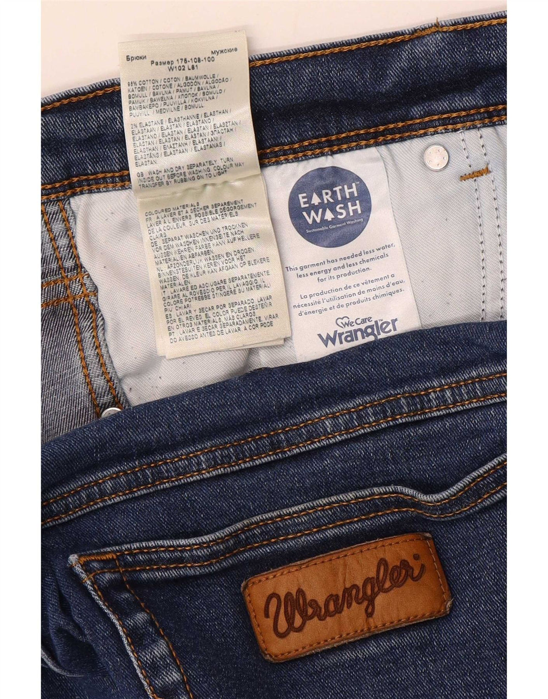 Wrangler Masculino Texas Straight Jeans W40 L32 Azul Algodão