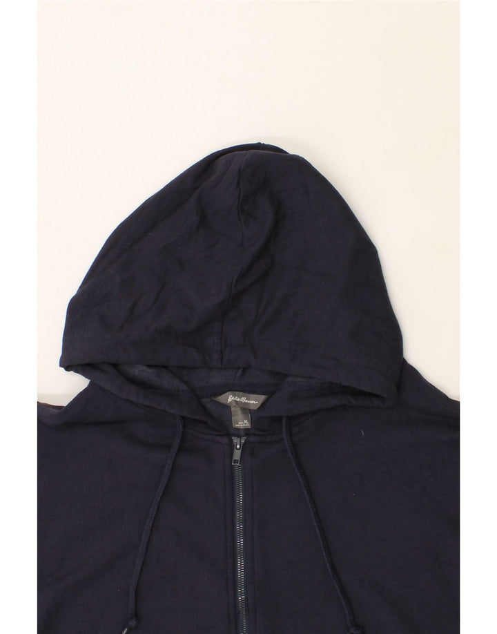 EDDIE BAUER Mens Zip Hoodie Sweater XL Navy Blue Cotton Vintage Eddie Bauer and Second-Hand Eddie Bauer from Messina Hembry 