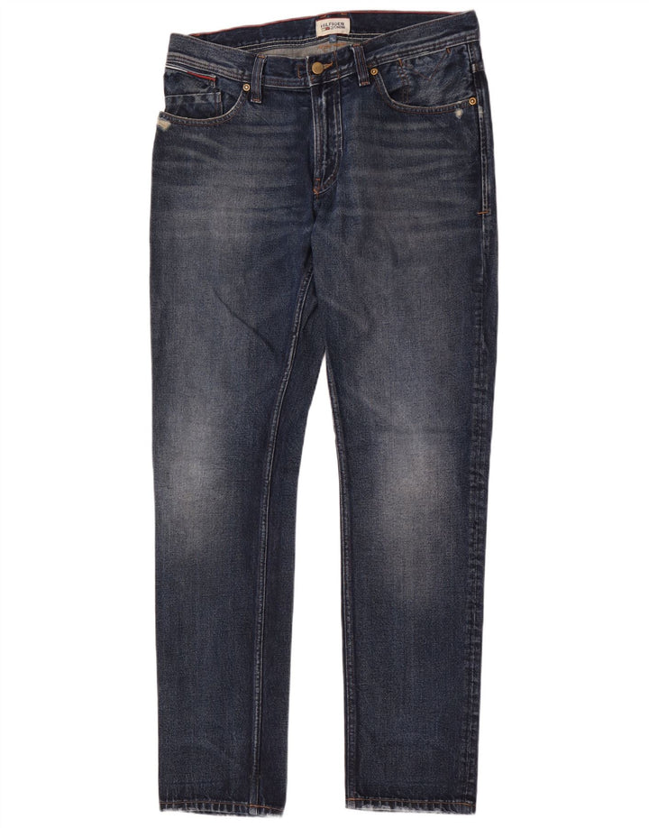 Tommy Hilfiger Masculino Slim Jeans W33 L34 Azul
