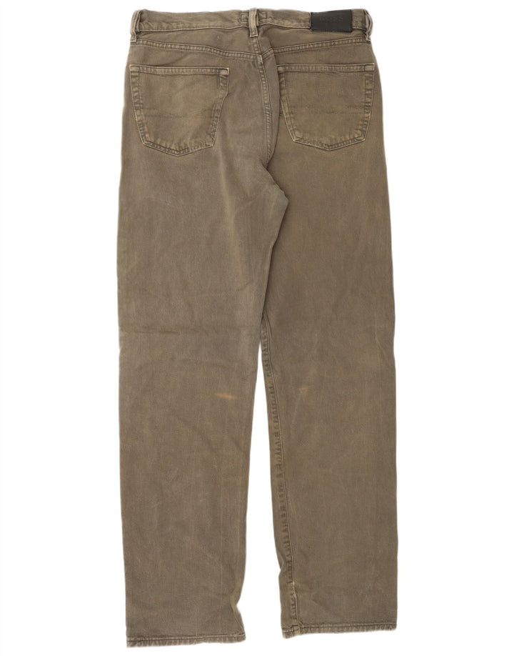 HUGO BOSS Masculino Arkansas Straight Jeans W34 L34 Algodão Cáqui