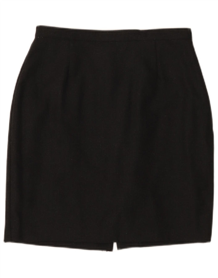 Mini saia lápis feminina Sisley W30 lã cinza médio