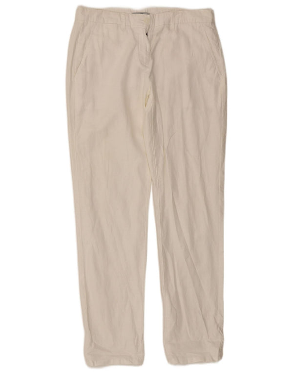 Calça Chino Slim Feminina Gap Reino Unido 4 XS W30 L29 Linho Branco